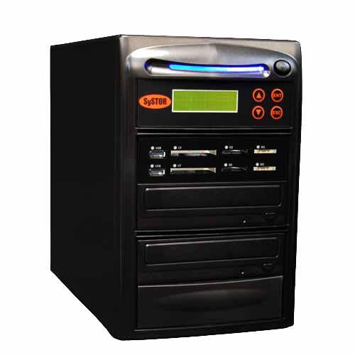 Systor 1:1 Blu-ray BDXL All-in-One Combo - Flash Media Card (USB/SD/CF/MS) + Single CD/DVD/BD Disc Duplicator - SYS01USBSDCF-BD
