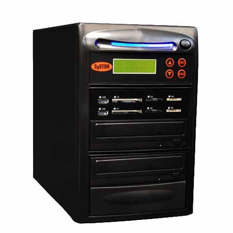 Systor 1:1 Blu-ray BDXL All-in-One Combo - Flash Media Card (USB/SD/CF/MS) + Single CD/DVD/BD Disc Duplicator - SYS01USBSDCF-BD