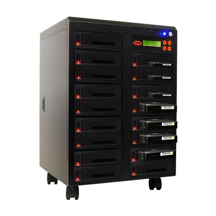 1-16 High Speed Hard Disk Drive (HDD/SSD) Duplicator/Sanitizer High Speed(300mb/sec) SATA 2.5"&3.5" Dual Port/Hot Swap - (SYS16HDD300-DP)