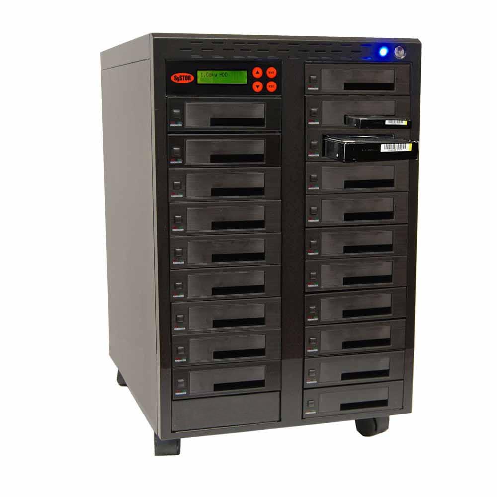 1-19 High Speed Hard Disk Drive (HDD/SSD) Duplicator/Sanitizer High Speed(600mb/sec) SATA 2.5"&3.5" Dual Port/Hot Swap - (SYS19HDD600-DP)