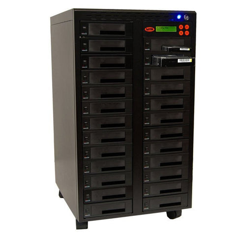 1-24 High Speed Hard Disk Drive (HDD/SSD) Duplicator/Sanitizer High Speed(150mb/sec) SATA 2.5"&3.5" Dual Port/Hot Swap - (SYS24HDD150-DP)
