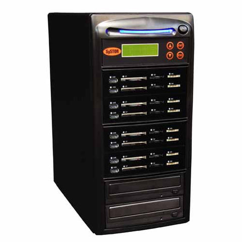 Systor 1 to 7 USB/SD/CF All in One Combo Flash Memory Card Duplicator - (SYS07USBSDCF)