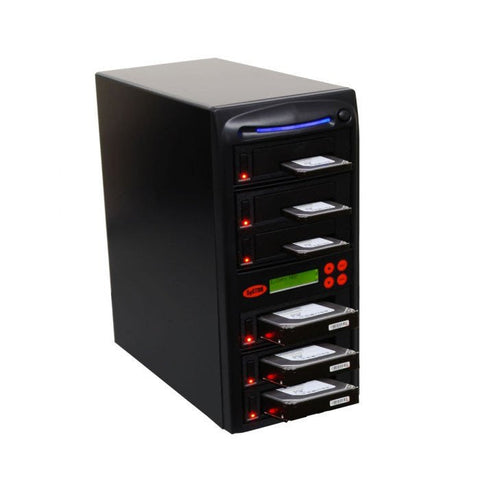 1-5 High Speed Hard Disk Drive (HDD/SSD) Duplicator/Sanitizer High Speed(600mb/sec) SATA 2.5"&3.5" Dual Port/Hot Swap - (SYS05HDD600-DP)