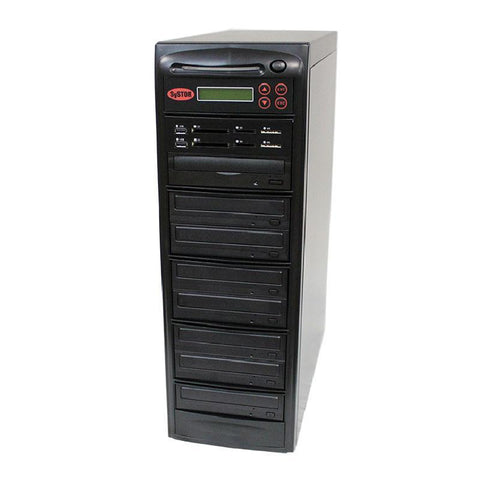 Systor MultiMedia Center PLUS - Flash Memory Drive (USB/SD/CF/MS/MMC) to Disc Backup + 1 to 7 SATA CD/DVD Duplicator - SYS07-P-MB